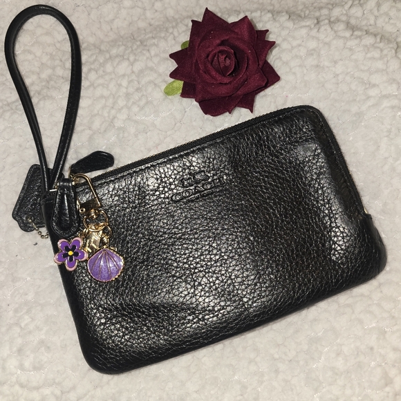 Coach Double Zip Wristlet Leather - Picture 1 of 6